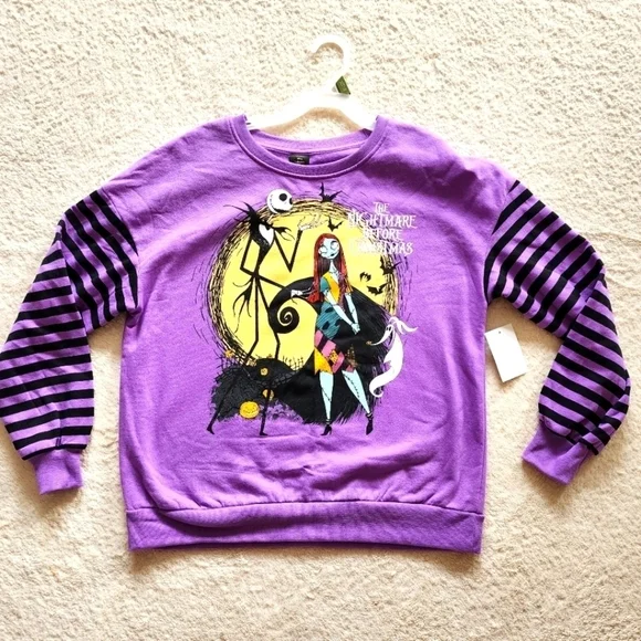 New Halloween girl's Tim Burton’s Nightmare Before Christmas sweatshirt, M L XL - Picture 5 of 5